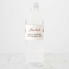 Etiqueta Para Botella De Agua Manzana Siempre Después de la Boda de Otoño
