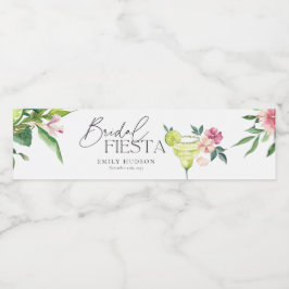 Etiqueta Para Botella De Agua Margarita Mexicana Fiesta Brigada