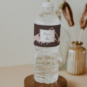 Etiqueta Para Botella De Agua Matrimonio en el País de Montaña