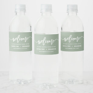 Etiqueta Para Botella De Agua Matrimonio personalizado de la etiqueta de bienven