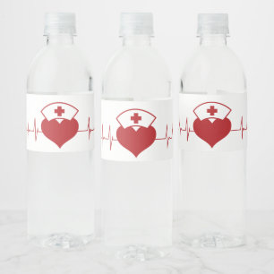 Etiqueta Para Botella De Agua Médica, Enfermería, médico, hospital