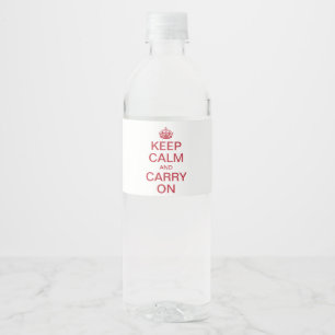 Etiqueta Para Botella De Agua Meme de Internet personalizado: MANTENER LA CALMA 