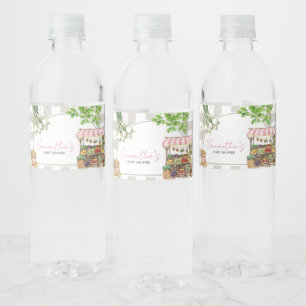 Etiqueta Para Botella De Agua Mercado de chicas de agricultores Baby Shower de p