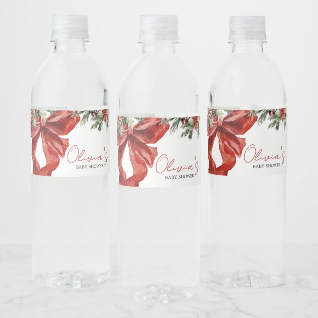 Etiqueta Para Botella De Agua Merry Little Navidades Baby Shower (Botellas)