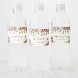 Etiqueta Para Botella De Agua Merry Little Navidades Baby Shower