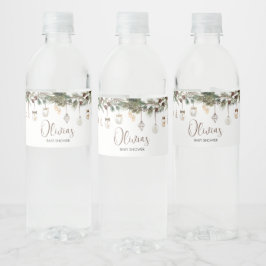 Etiqueta Para Botella De Agua Merry Little Navidades Baby Shower