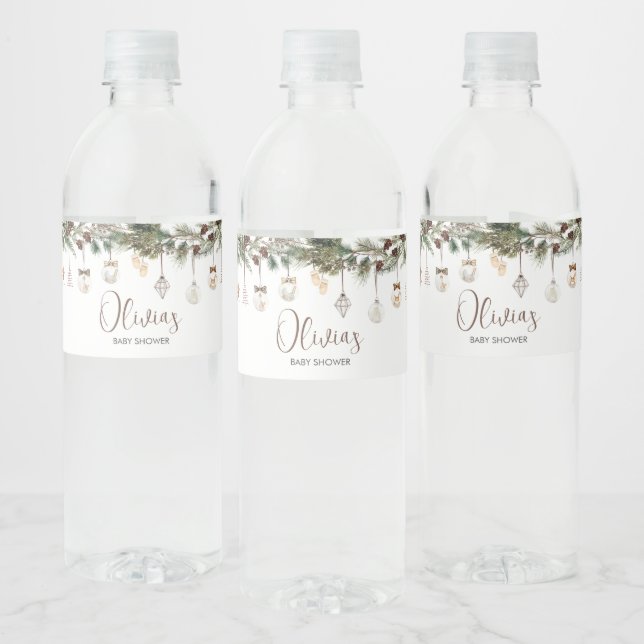 Etiqueta Para Botella De Agua Merry Little Navidades Baby Shower (Botellas)