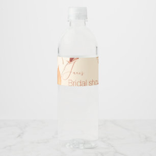 Etiqueta Para Botella De Agua Moda Ducha floral de novias de otoño