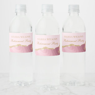 Etiqueta Para Botella De Agua Moda Fiesta de Jubilación Personalizado de Agentes