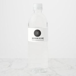 Etiqueta Para Botella De Agua Modern Professional Chic White Business Branding