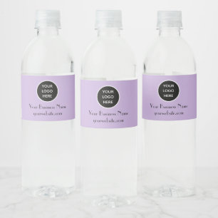 Etiqueta Para Botella De Agua Moderno logo Minimalista Personalizado Purple Lila