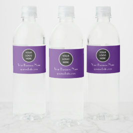 Etiqueta Para Botella De Agua Moderno Minimalista Logo personalizado moderno púr