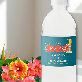 Etiqueta Para Botella De Agua Mom-osa Baby Shower Water Bottle Labels