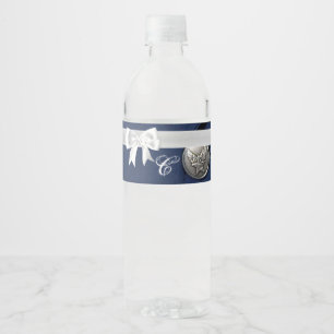 Etiqueta Para Botella De Agua Monograma Etiqueta inicial de botella de agua Vest