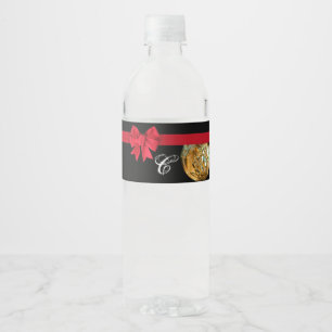 Etiqueta Para Botella De Agua Monograma Etiqueta inicial del frasco de agua Vest