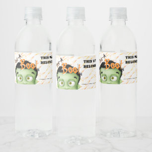 Etiqueta Para Botella De Agua Monstruo de Frankenstein Fiesta de Halloween Peek