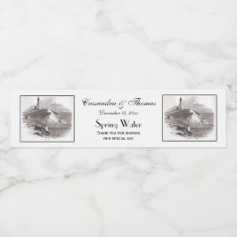 Etiqueta Para Botella De Agua Montauk Point Lighthouse Hamptons Long Island NY