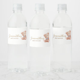 Etiqueta Para Botella De Agua Muchacho, podemos esperar a Baby Shower