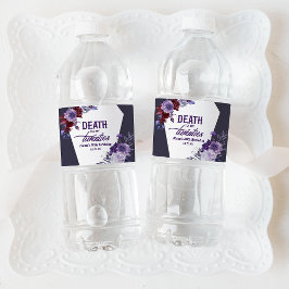 Etiqueta Para Botella De Agua Muerte a mi Fiesta Floral de 20 años