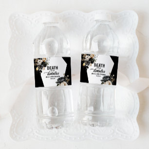 Etiqueta Para Botella De Agua Muerte a mi Fiesta Floral de 20 años