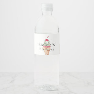 Etiqueta Para Botella De Agua Nacimiento helado Botellas de agua Favor