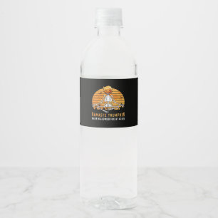 Etiqueta Para Botella De Agua Namaste Trumpkin vuelve a hacer que Halloween sea 