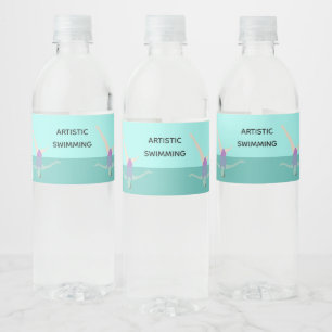 Etiqueta Para Botella De Agua Natación artística
