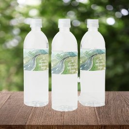 Etiqueta Para Botella De Agua Naturaleza acuarela Vamos a comenzar la próxima av