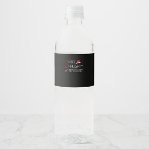 Etiqueta Para Botella De Agua Navidad Bonita Traviesa Seriamente Estilo Moderno