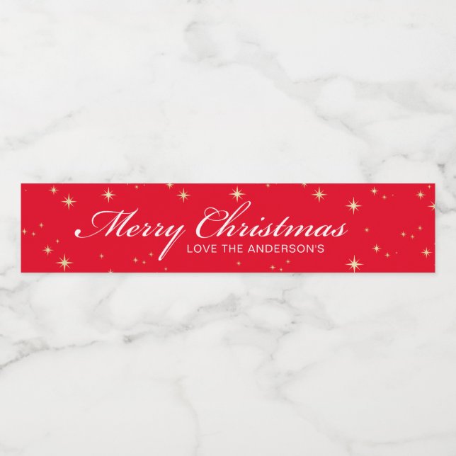 Etiqueta Para Botella De Agua Navidades (Etiqueta única)