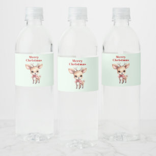 Etiqueta Para Botella De Agua Navidades de Ilustracion de Personalizado de cierv