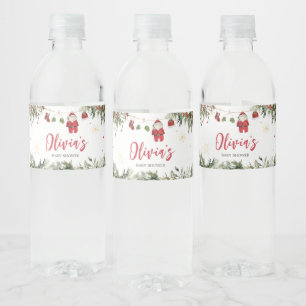 Etiqueta Para Botella De Agua Navidades de invierno de Santa Baby Clothes Baby S