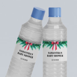 Etiqueta Para Botella De Agua Navidades Winter Baby Shower