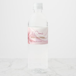 Etiqueta Para Botella De Agua No Podemos Esperar Más Fiesta de Bebé Rosa