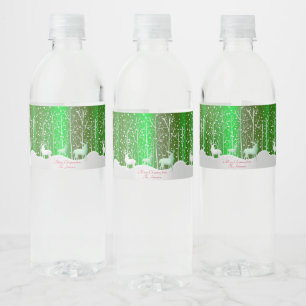 Etiqueta Para Botella De Agua Nombre de edición de reno blanco de conjunto coin