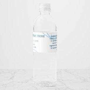 Etiqueta Para Botella De Agua nombre de ingredientes añadir nombre de la empresa