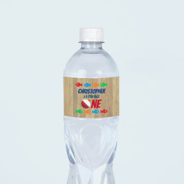 Etiqueta Para Botella De Agua O-Fish-Ally Un pescador Primer cumpleaños