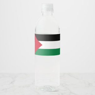 Etiqueta Para Botella De Agua oficialmente bandera del Estado de Palestina