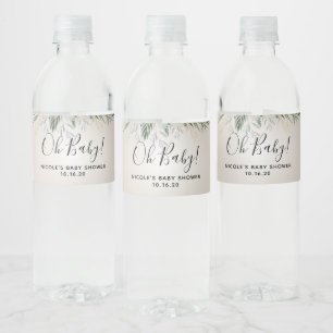 Etiqueta Para Botella De Agua Oh Baby Greeney Nombre personalizado Baby Shower F