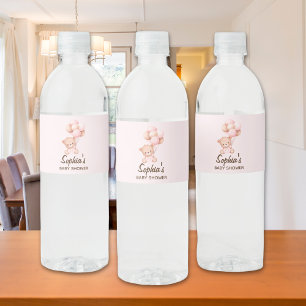 Etiqueta Para Botella De Agua Oh Baby Lindo Elefante Acuarela Azul Baby Shower