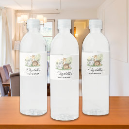 Etiqueta Para Botella De Agua Oh Baby Safari Animals Baby Shower