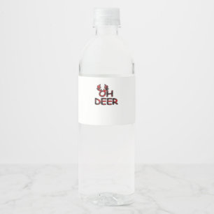 Etiqueta Para Botella De Agua Oh Deer Clean Layout