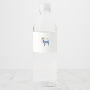 Etiqueta Para Botella De Agua Oh Deer estilo gráfico limpio
