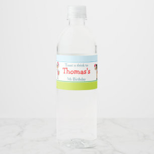 Etiqueta Para Botella De Agua Oíd vosotros caballero lindo afroamericano
