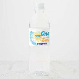 Etiqueta Para Botella De Agua One in the Sun Beach Birthday Party – Stay Cool 