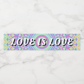 Etiqueta Para Botella De Agua Orgullo Love Is Love