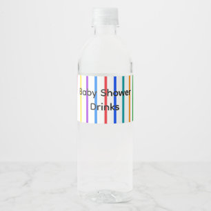 Etiqueta Para Botella De Agua Orgulloso de ser una ducha de bebé latina   Floral