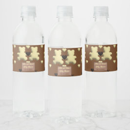 Etiqueta Para Botella De Agua Osito de chocolate lindo Bebé ducha botella de agu