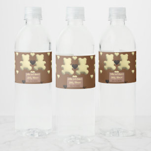 Etiqueta Para Botella De Agua Osito de chocolate lindo Bebé ducha botella de agu