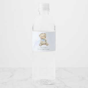Etiqueta Para Botella De Agua oso de peluche de cualquier edad cumpleaños niño